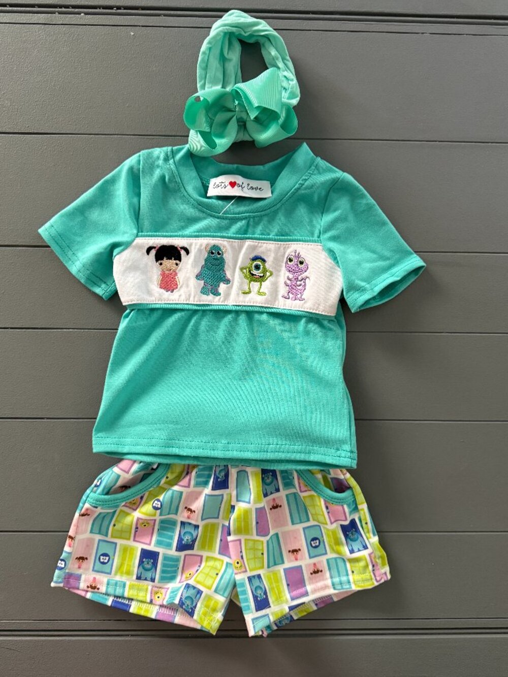 Boutique Monsters Inc Outfit Set 0–3 Months NWOT